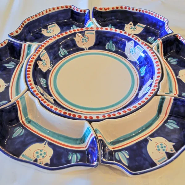 Antipastiera in Ceramica Vietrese - Pianeta Ceramica