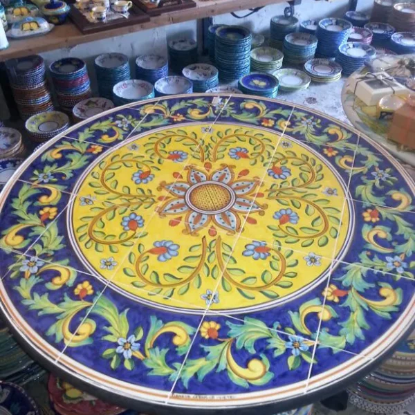 Tavolo da Giardino in Ceramica Vietrese - Pianeta Ceramica
